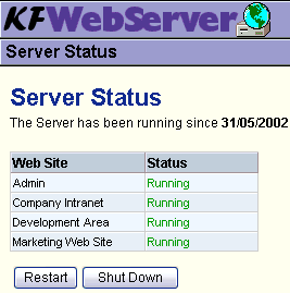 KF Web Server - Free HTTP Web Server, hosts unlimited sites.