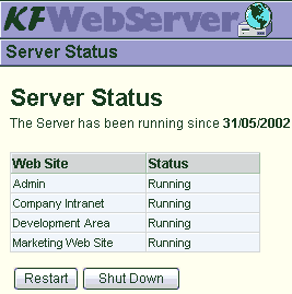 KF Web Server v2.2.0 Screenshot